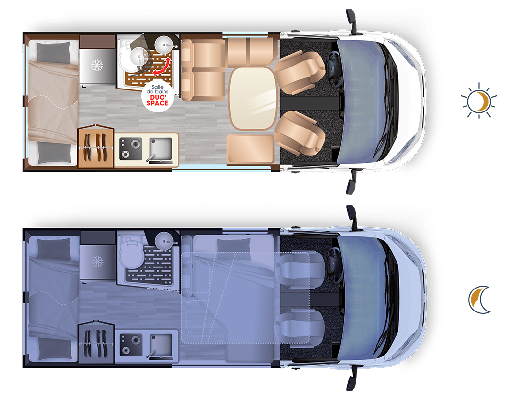 NEW 2021 Dreamer Family Van Select Motorhome by Rapido, Rear Bunk Beds ...